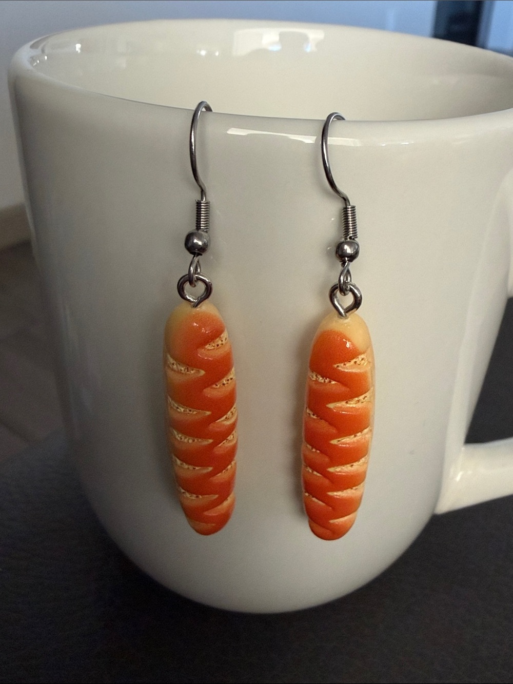 Baguette Dangle Earrings Fun Novelty Jewelry
